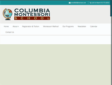 Tablet Screenshot of columbiamontessori.com
